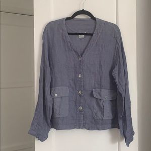 Johnny Was Collection Linen Cardigan Vintage